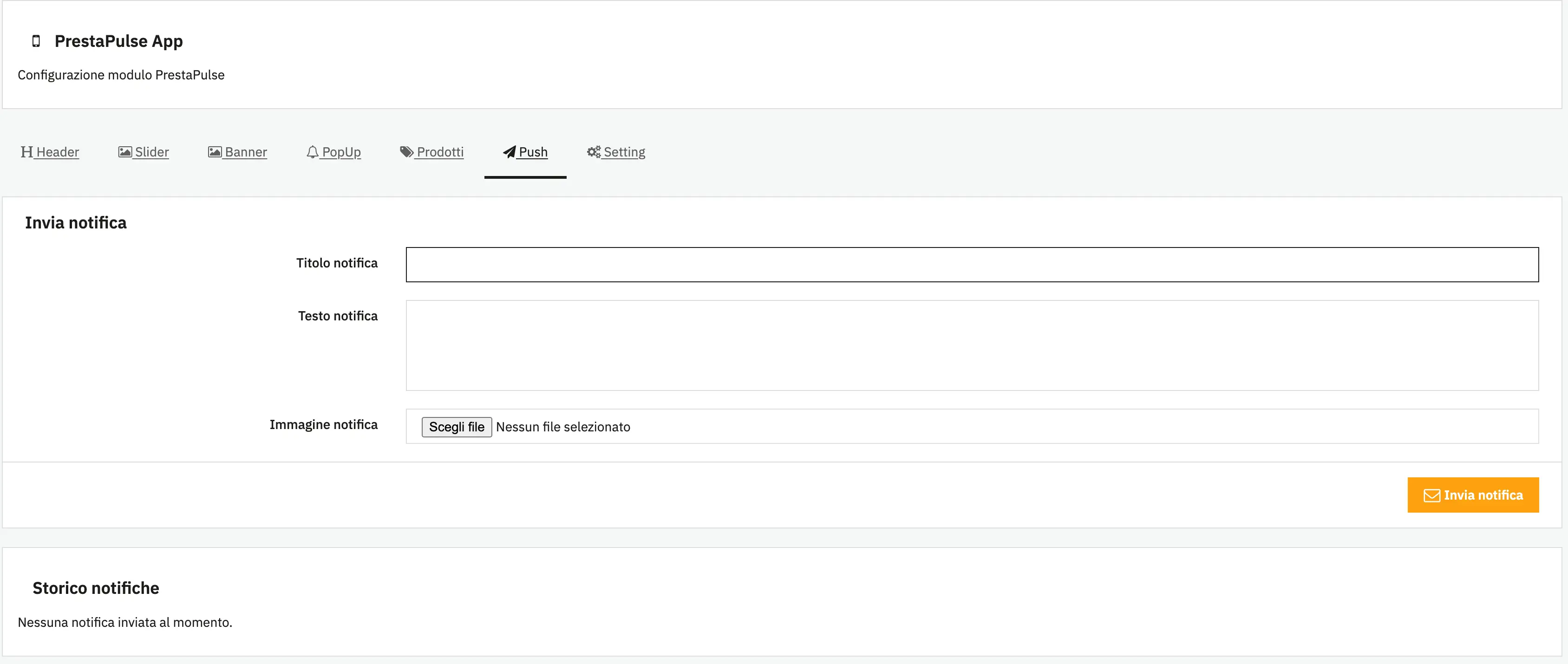 Modulo PrestaPulse per PrestaShop gestione app mobile