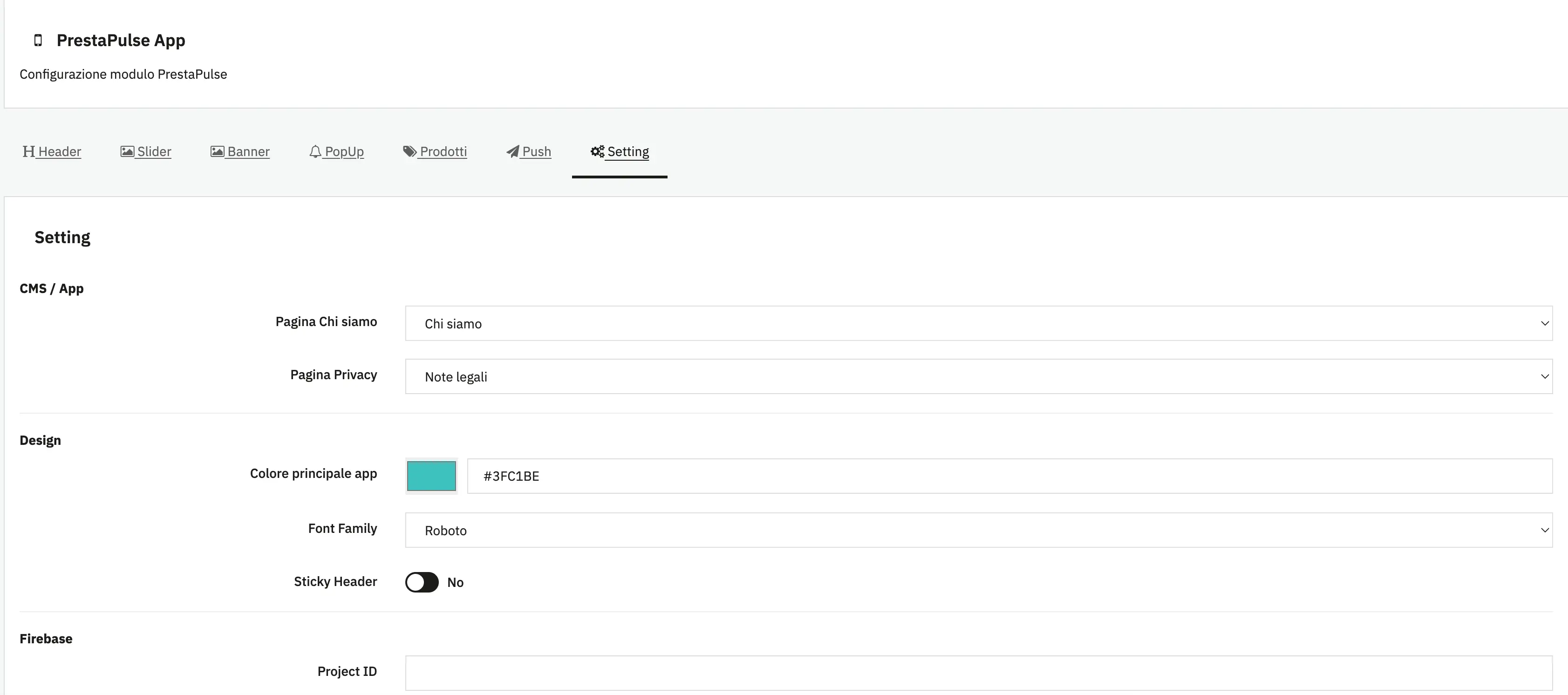Modulo PrestaPulse per PrestaShop gestione app mobile